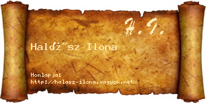 Halász Ilona névjegykártya